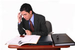 Man doing the books